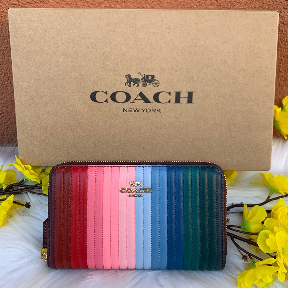 COACH RAINBOW WALLET NWT